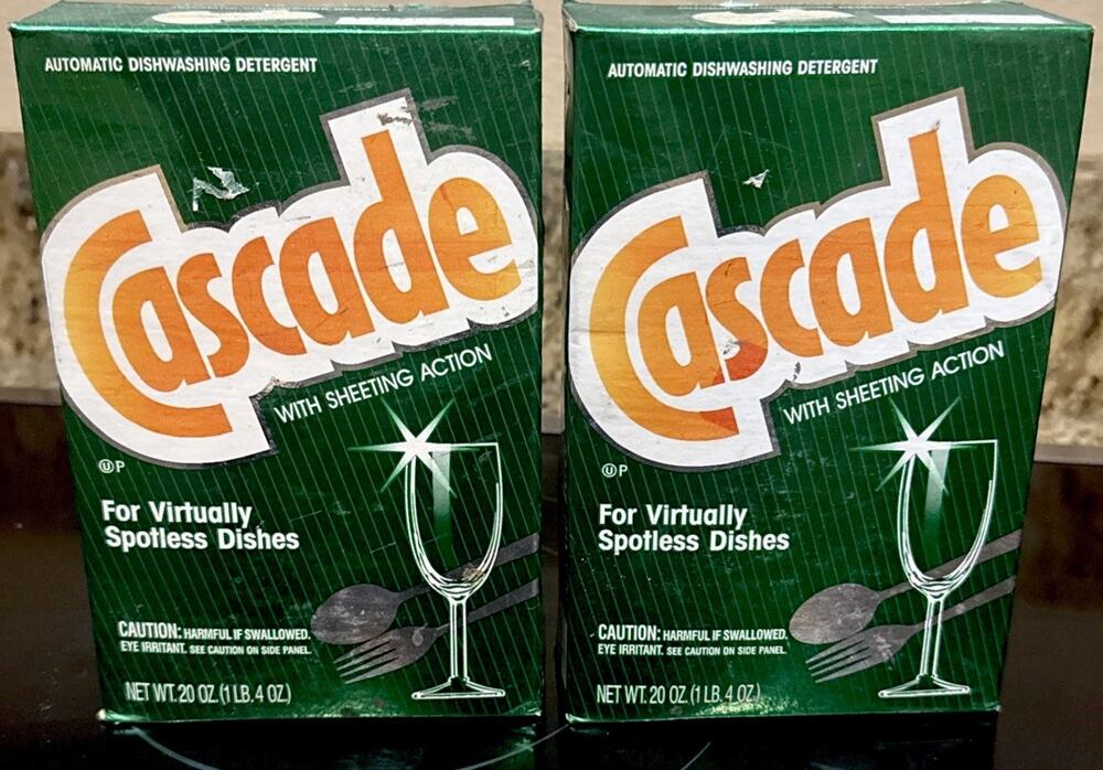 “2” Cascade Automatic Dishwashing Detergent Powder 20 oz Box Vintage 1992